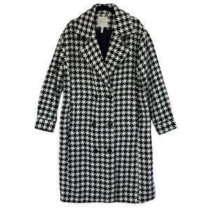 Avec Les Filles Black and White Houndstooth Blazer